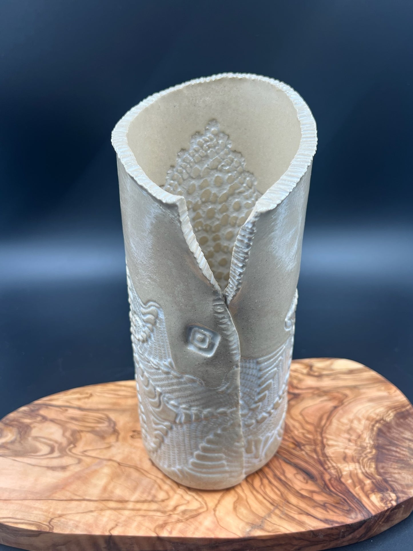 Stone lace vase