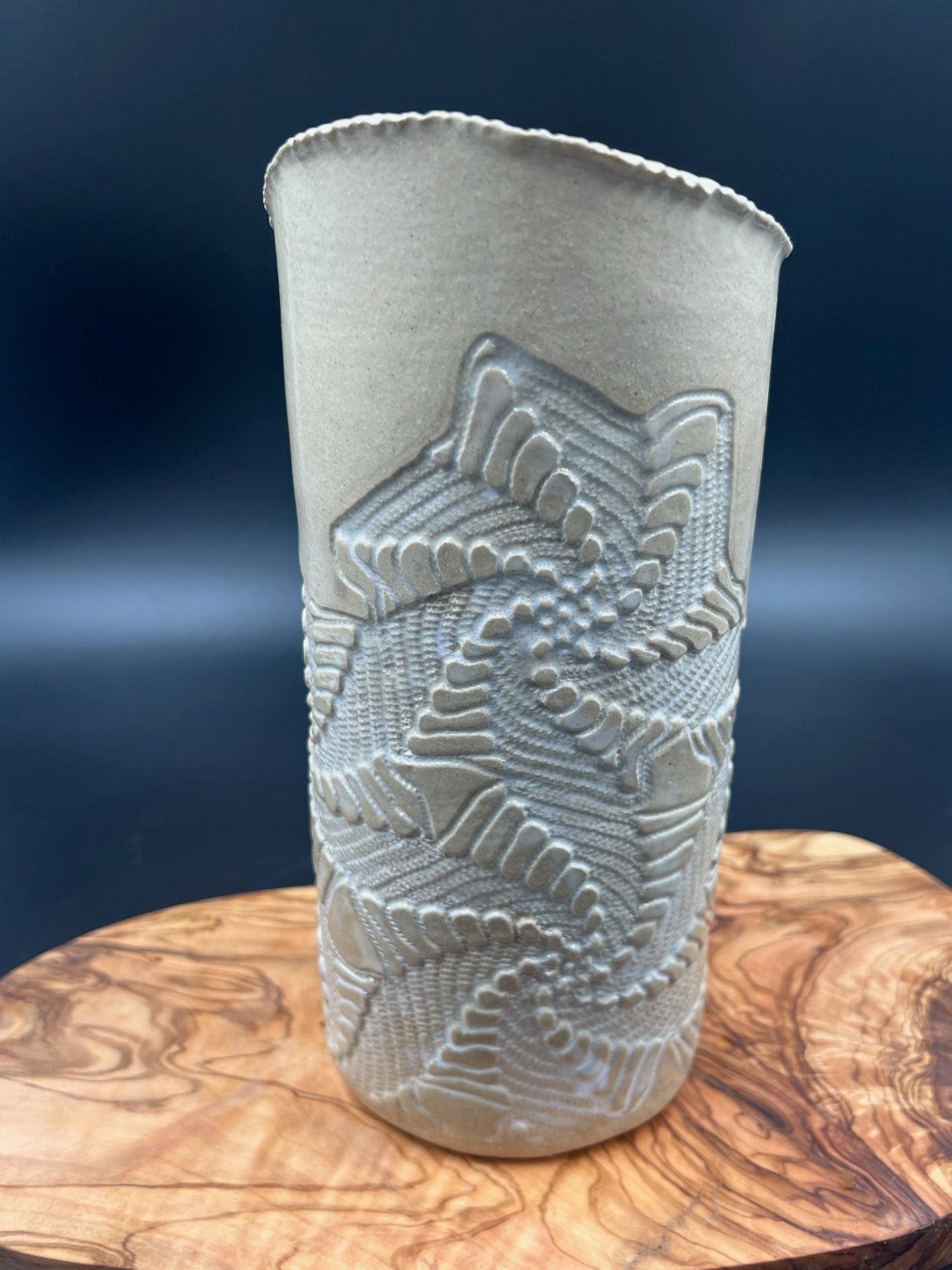 Stone lace vase