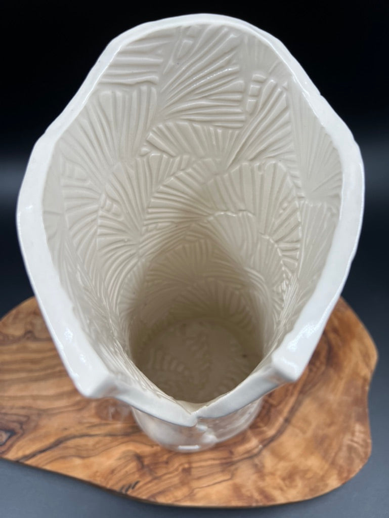 Cream lace vase