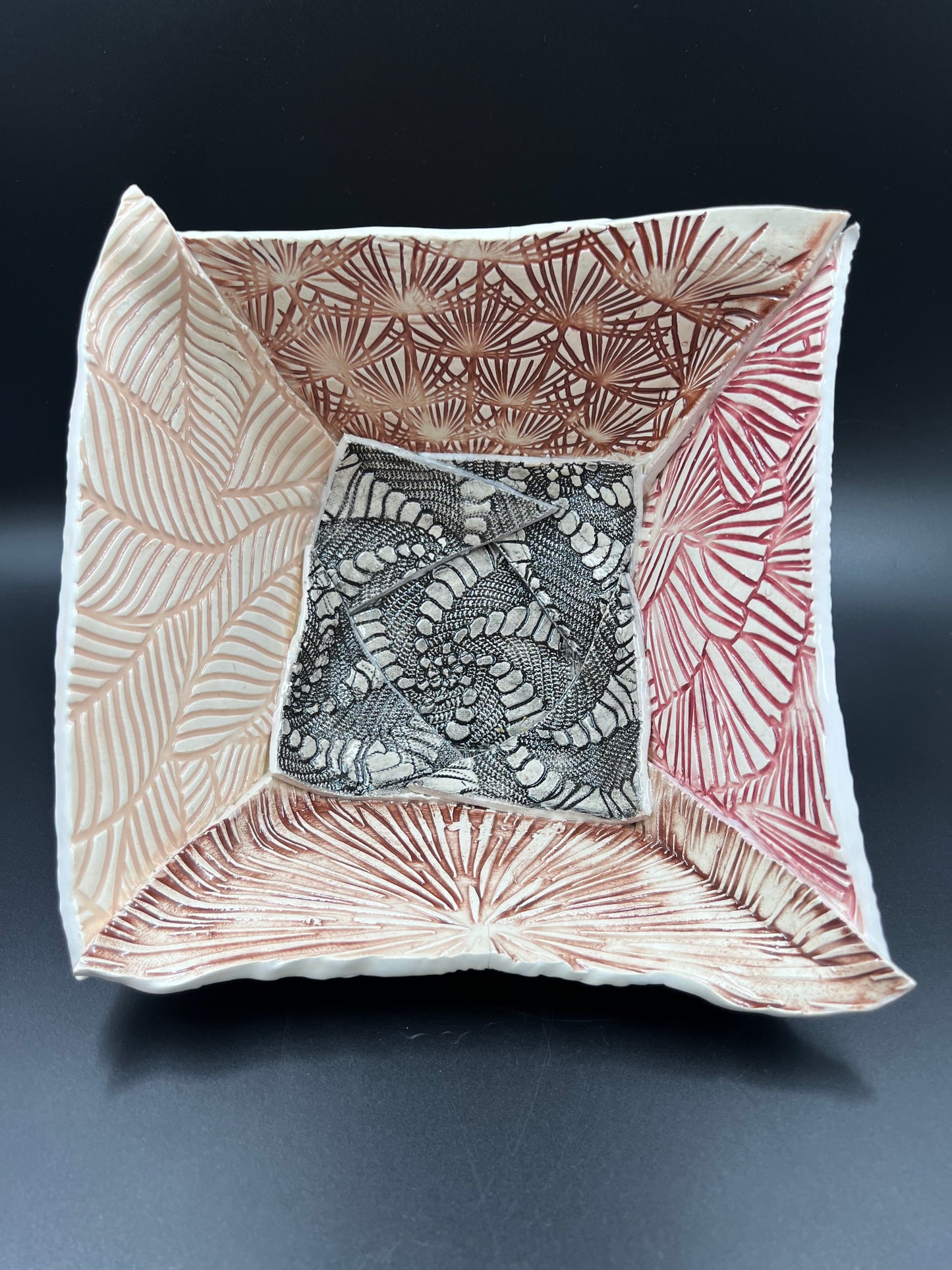 Texture Patchwork Ceramic Bowl