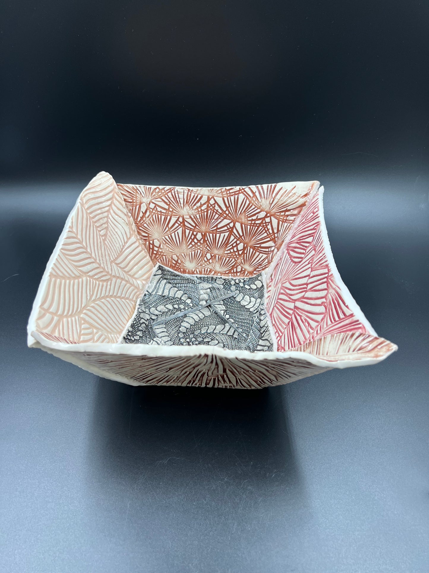 Texture Patchwork Ceramic Bowl