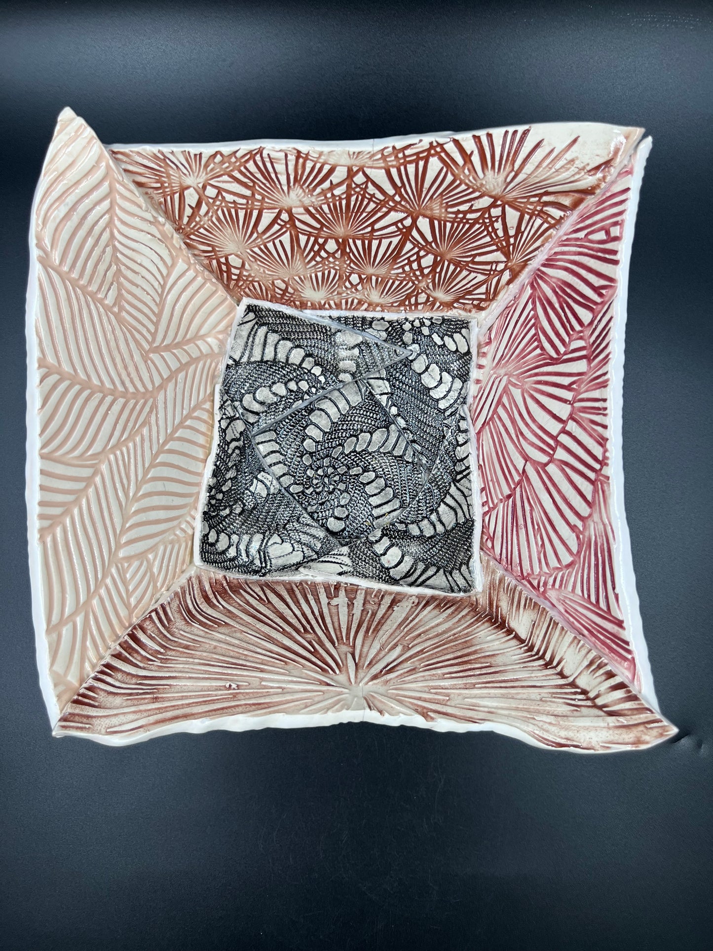 Texture Patchwork Ceramic Bowl