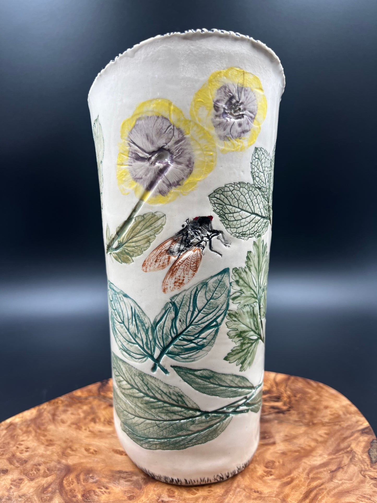 Summer '24 Herb Vase with Cicada