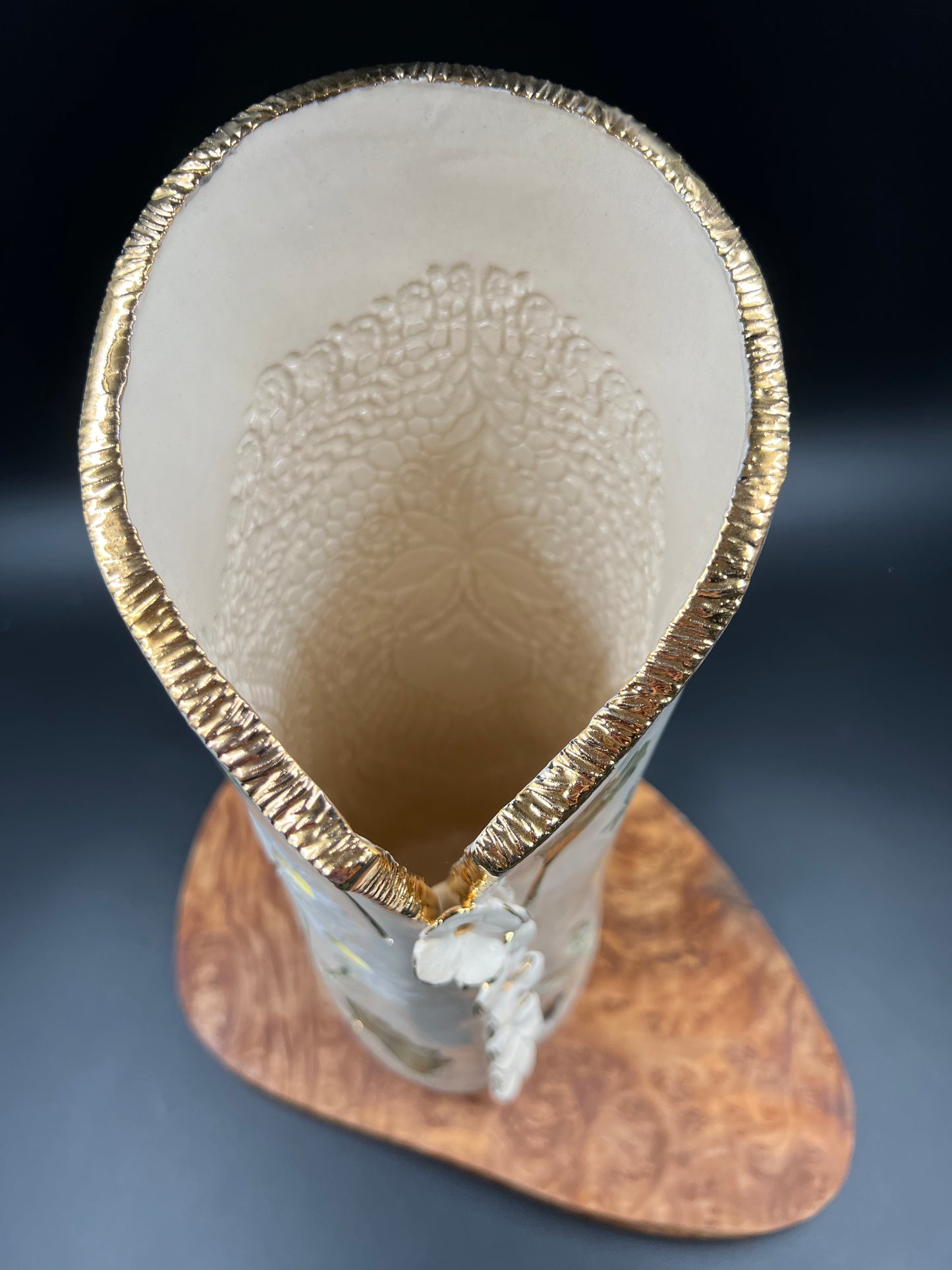 Handmade Wildflower Vase with Cascading Flowers