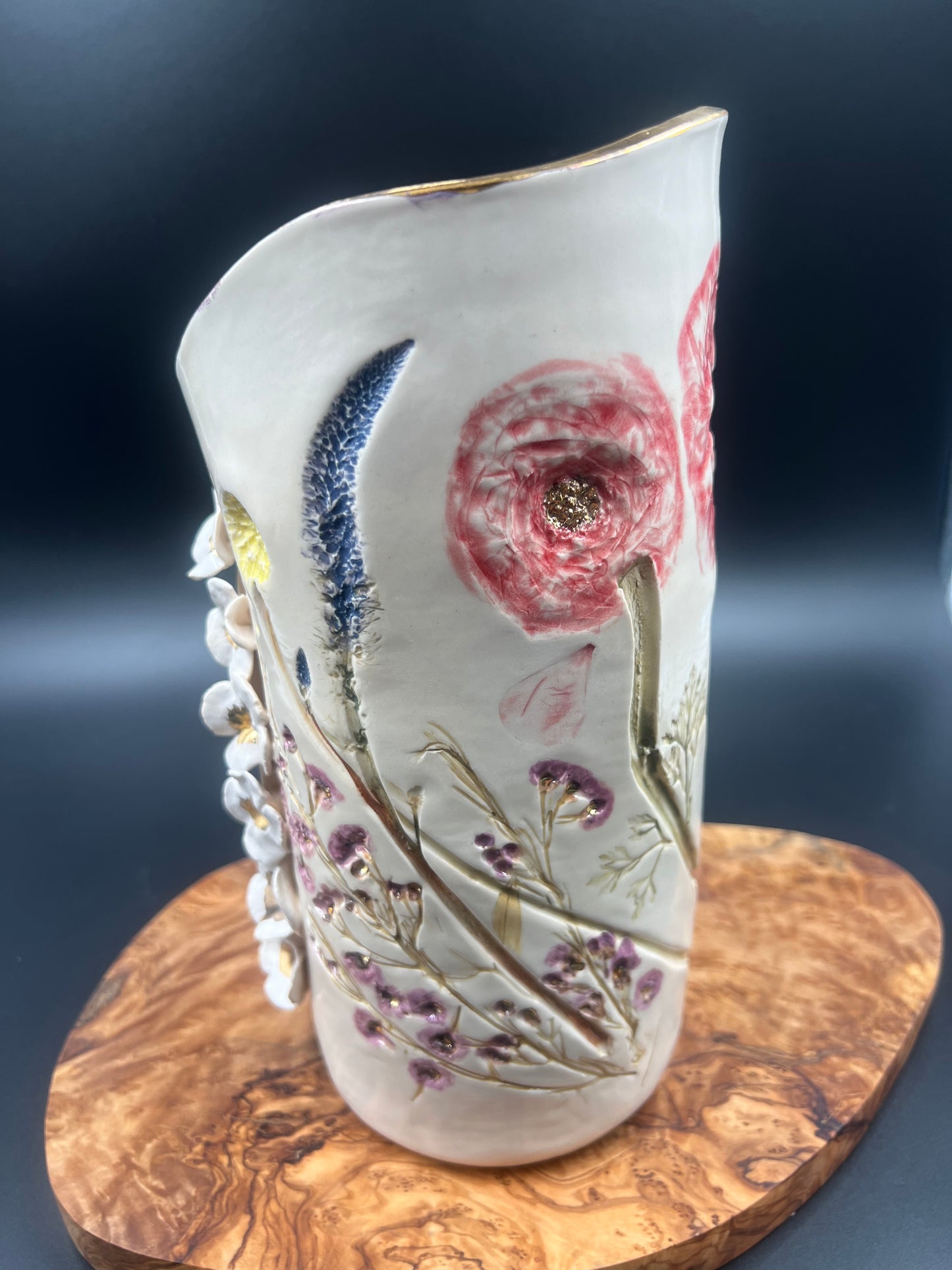 Flower and Cascading Flowers Vase
