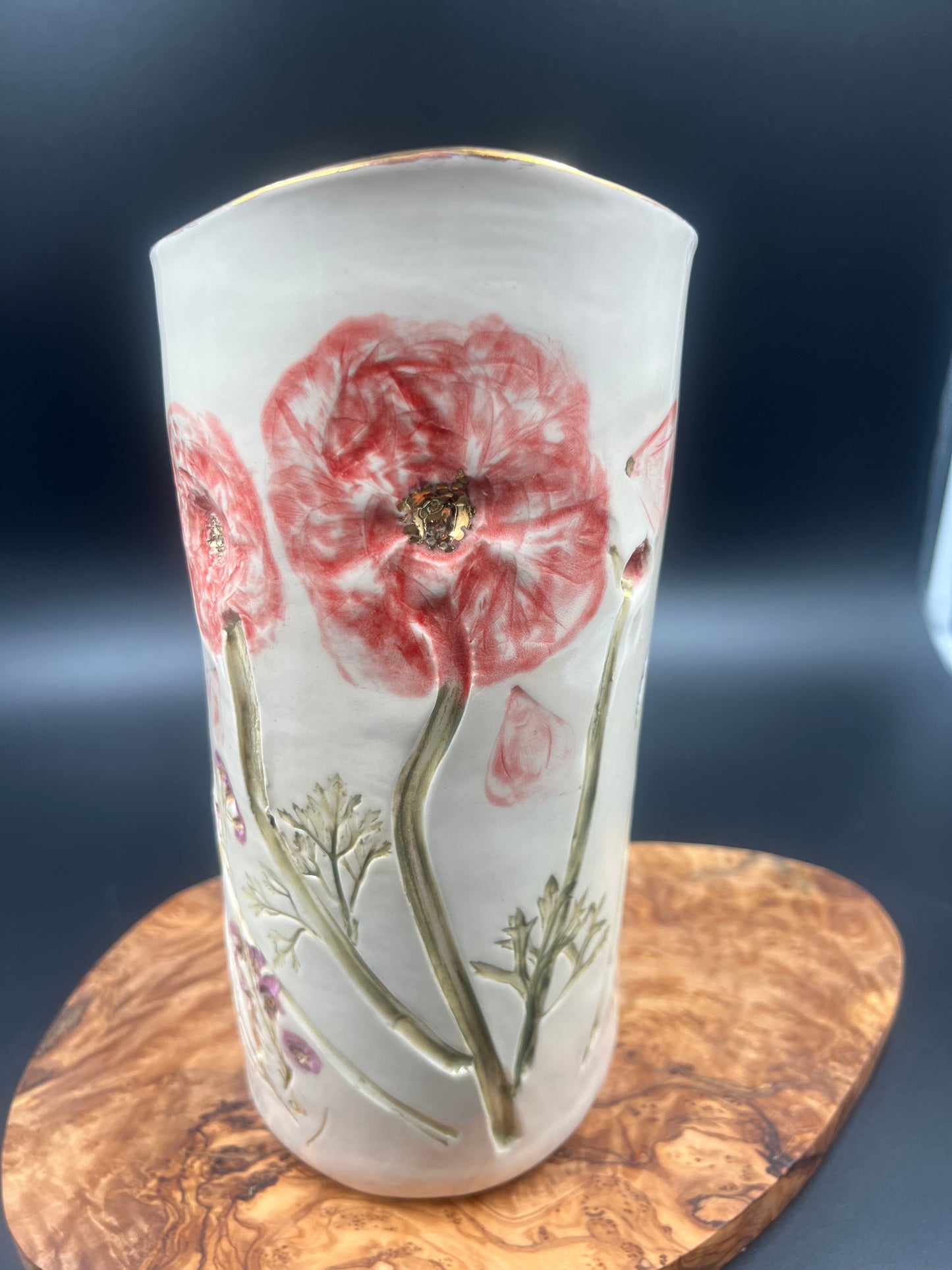 Flower and Cascading Flowers Vase