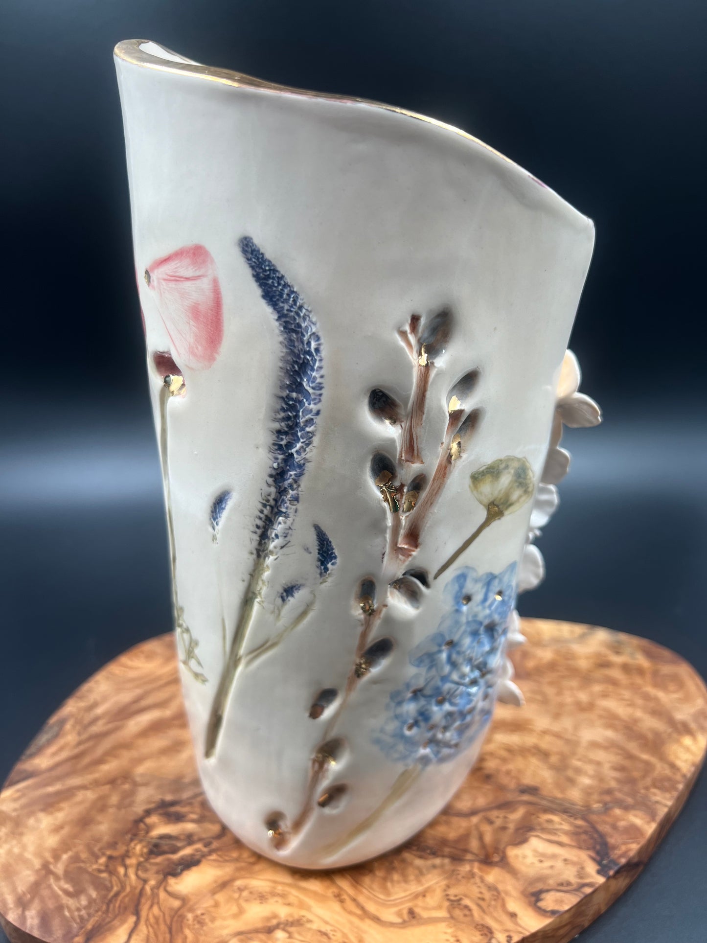 Flower and Cascading Flowers Vase