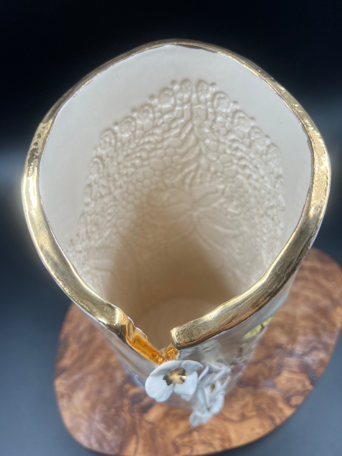 Flower and Cascading Flowers Vase