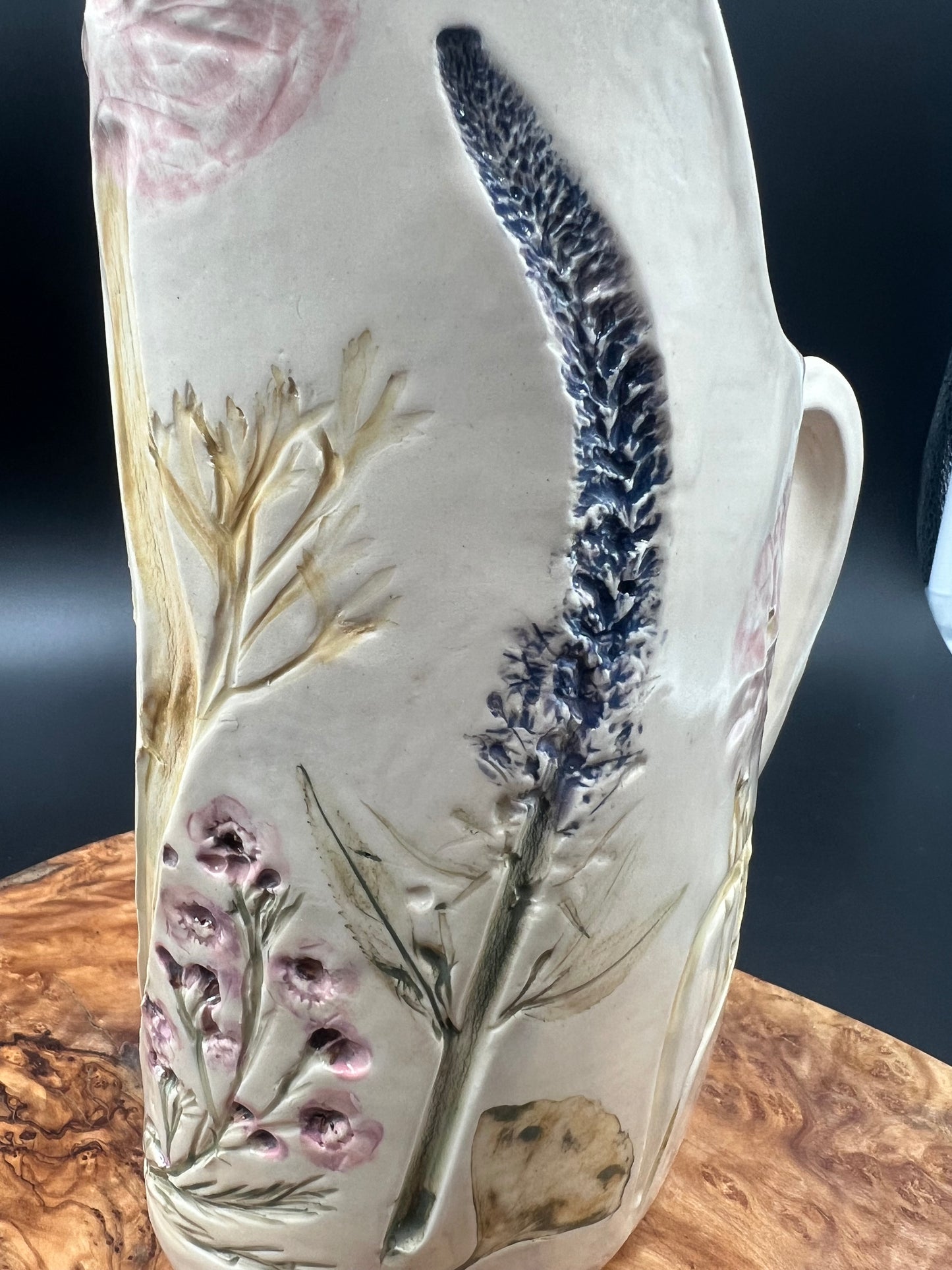 Wildflower Ginkgo and Antique Crochet Pitcher