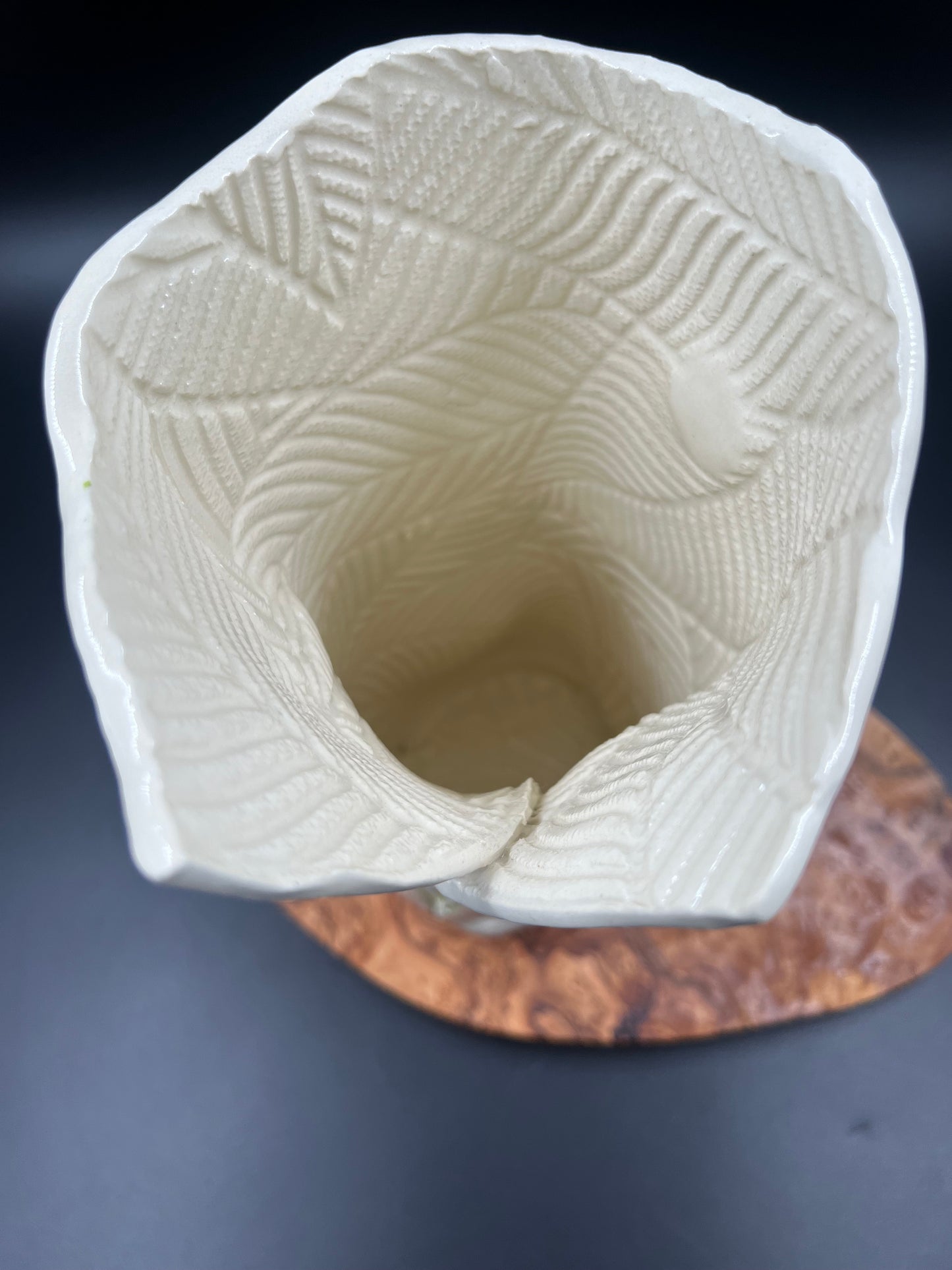 Wildflower and Antique Crochet Ceramic Vase