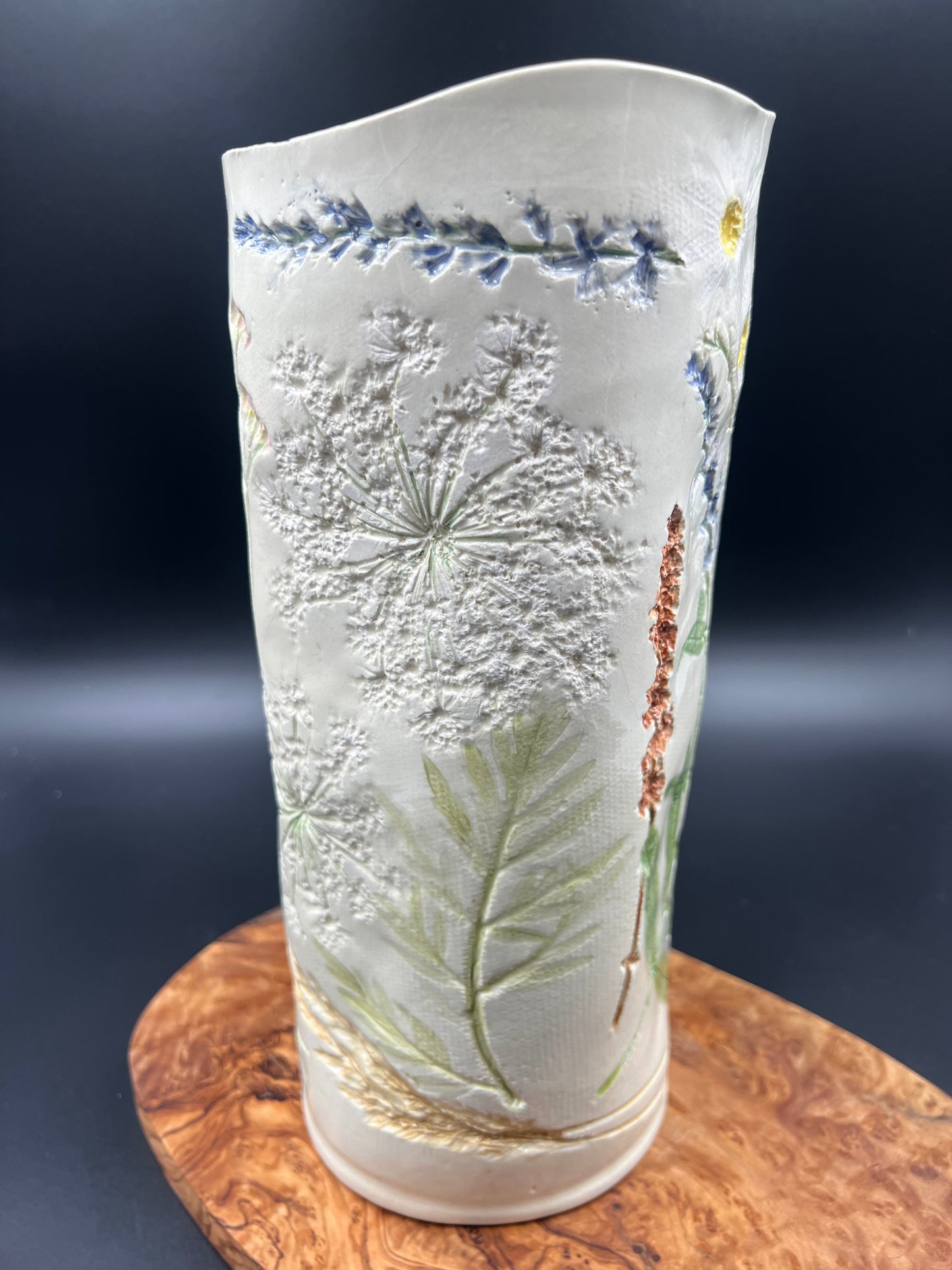 Wildflower and Antique Crochet Vase