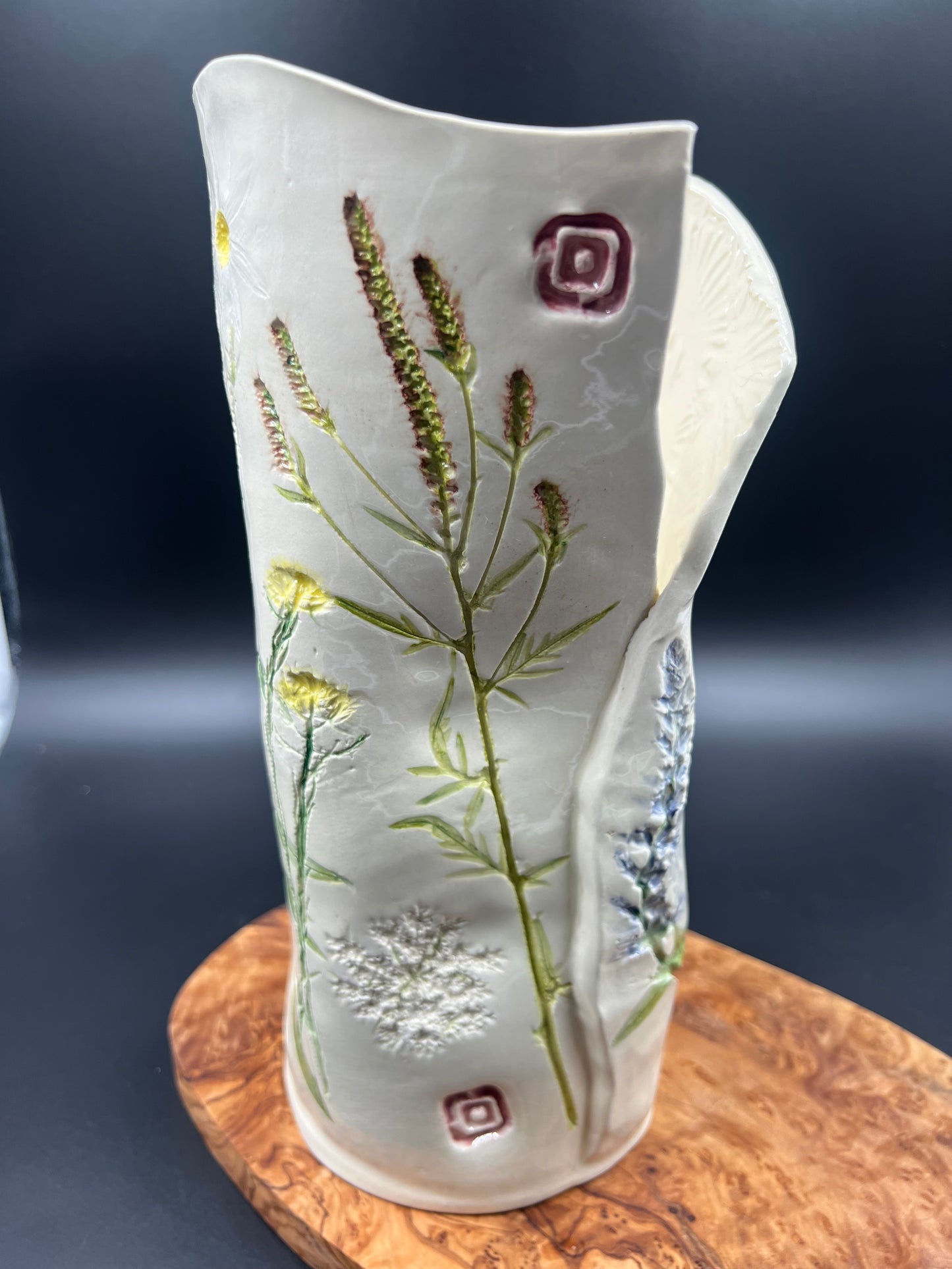 Wildflower and Antique Crochet Vase