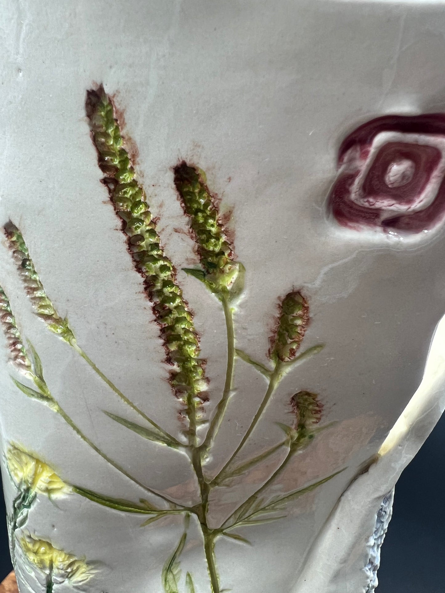 Wildflower and Antique Crochet Vase