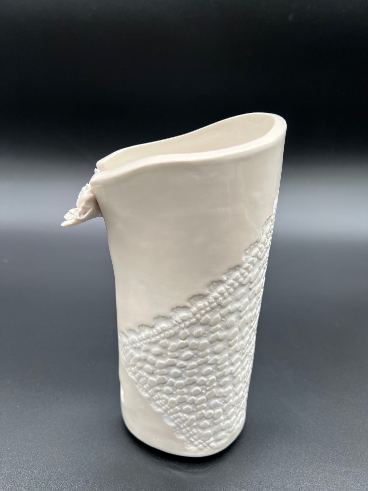 Antique Crochet Flower Vase