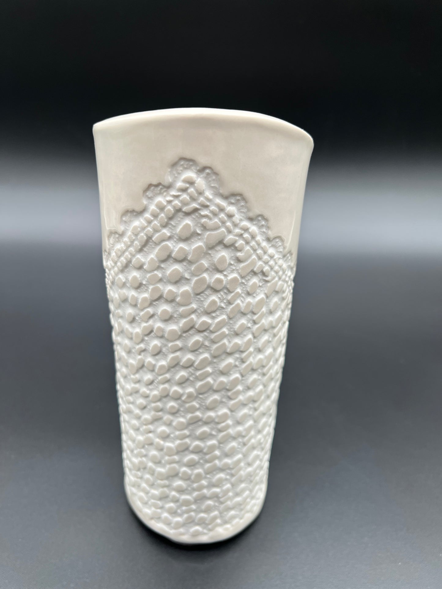 Antique Crochet Flower Vase
