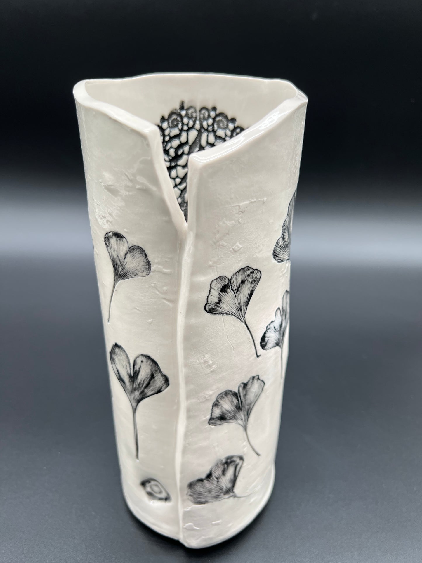 Birch and Ginkgo Vase