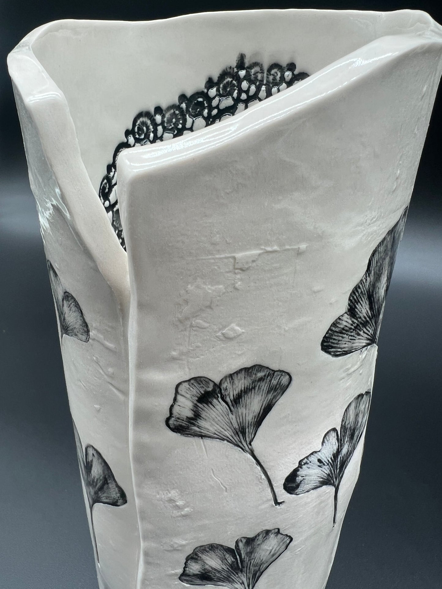 Birch and Ginkgo Vase