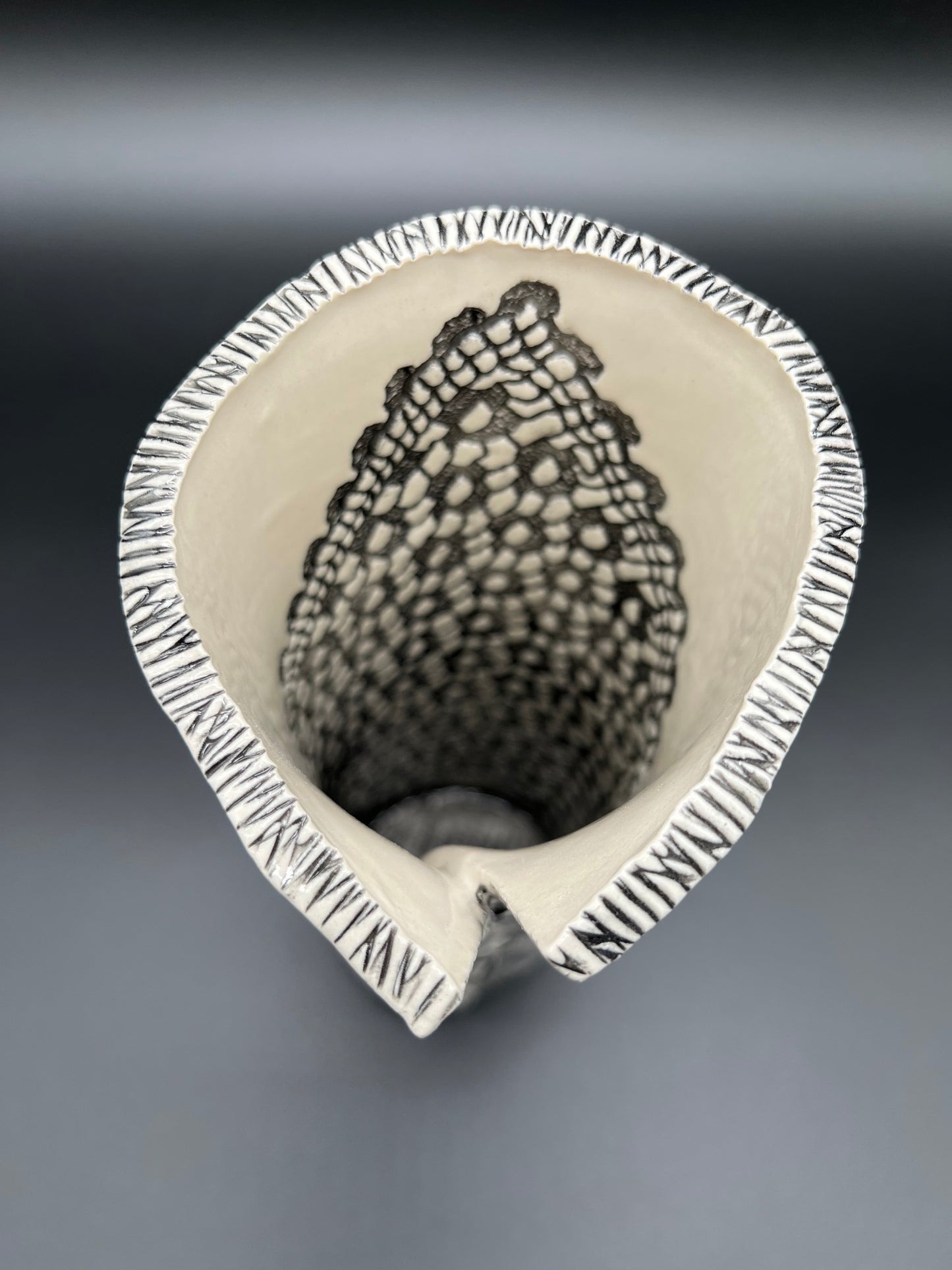 Black Wash Birch and Ginkgo Vase
