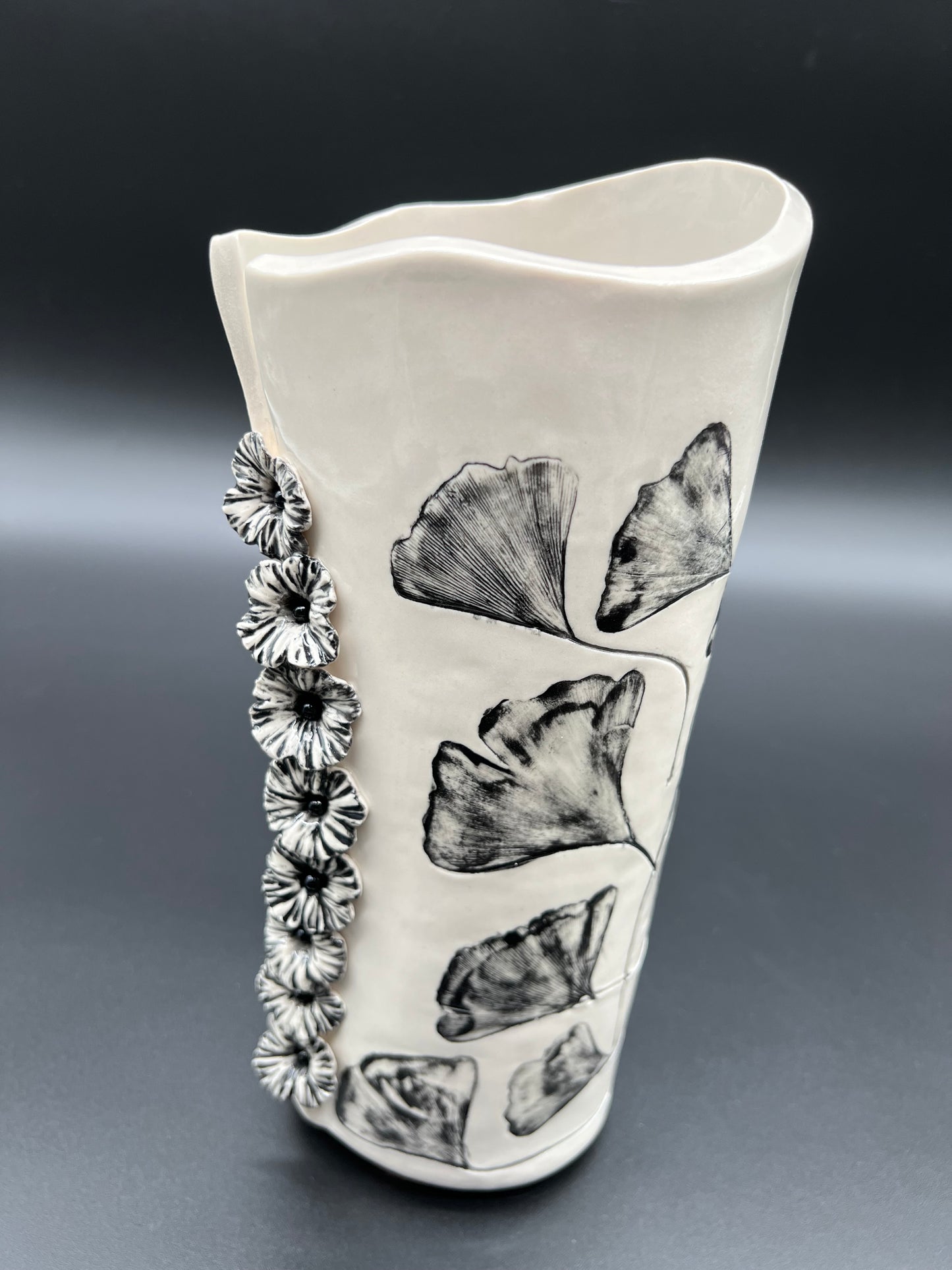Ginkgo Birch Cascading Flower Vase