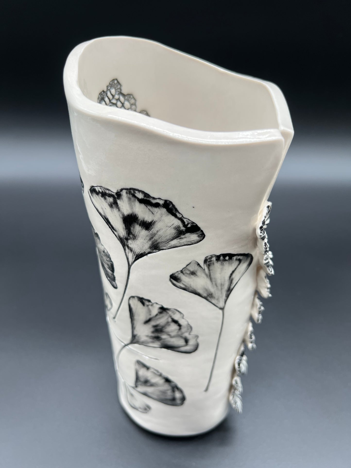 Ginkgo Birch Cascading Flower Vase