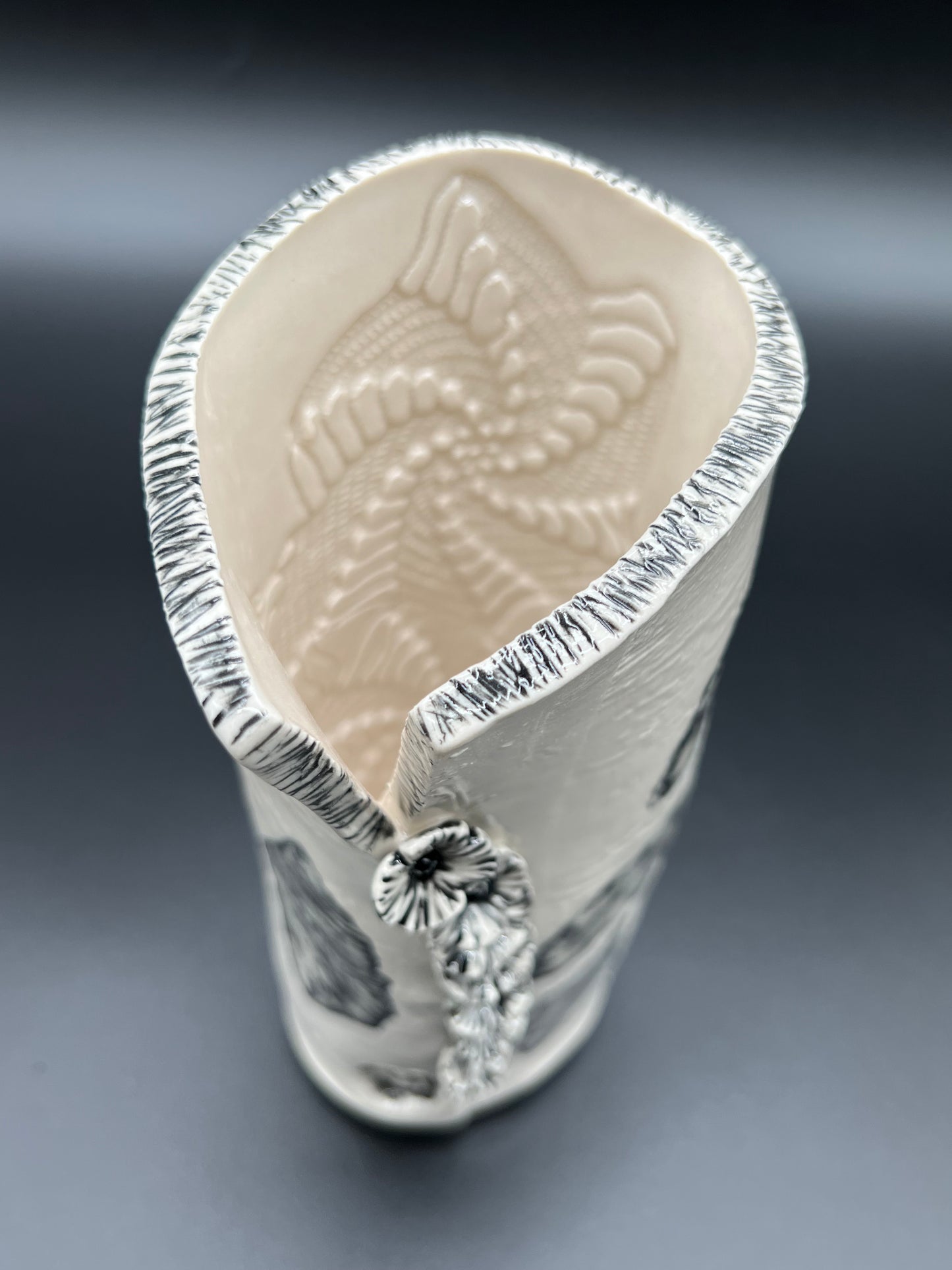 Ginkgo Birch Cascading Flower Vase