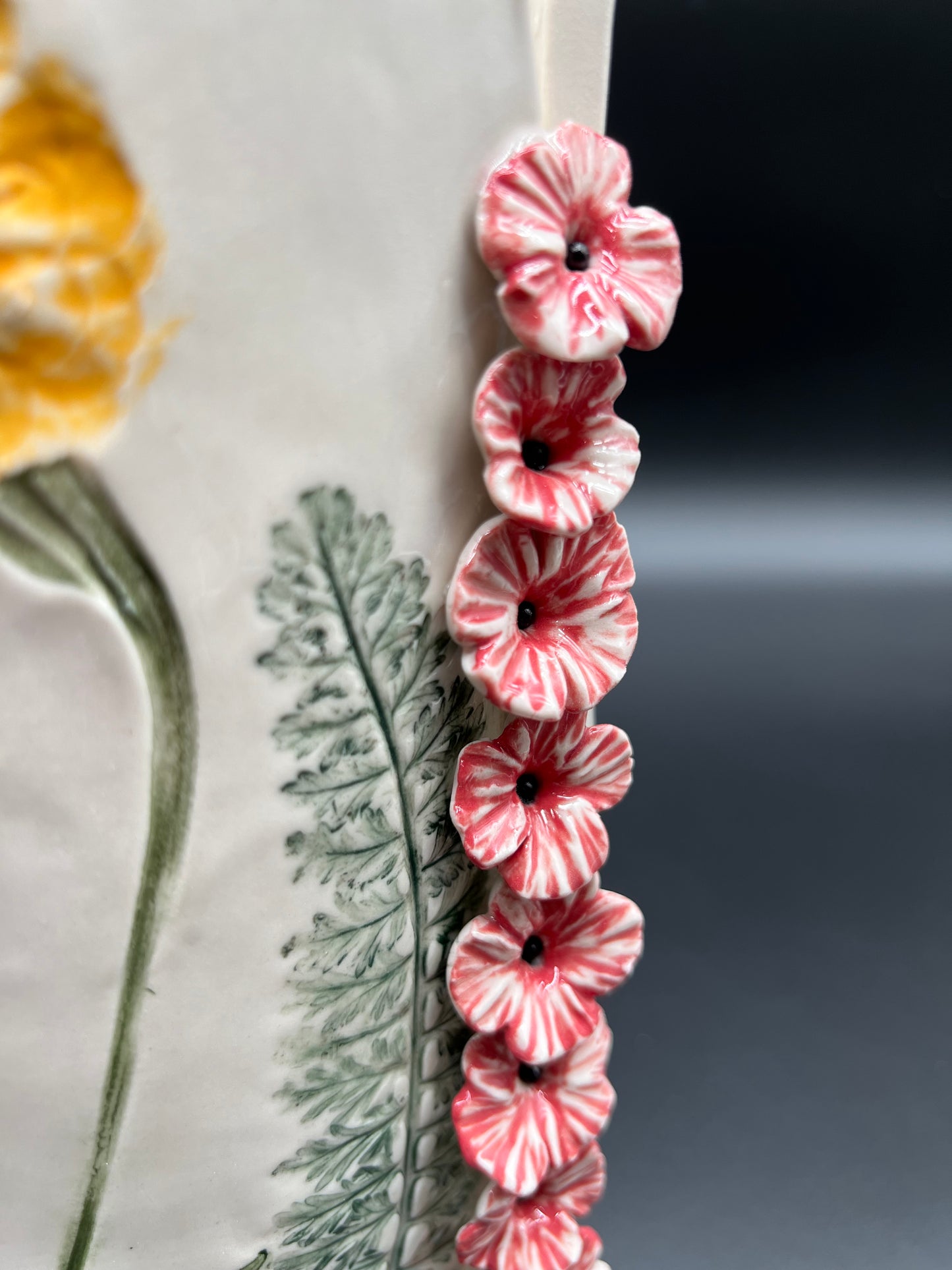 Large Color Wildflower and Cascading Flower Vase
