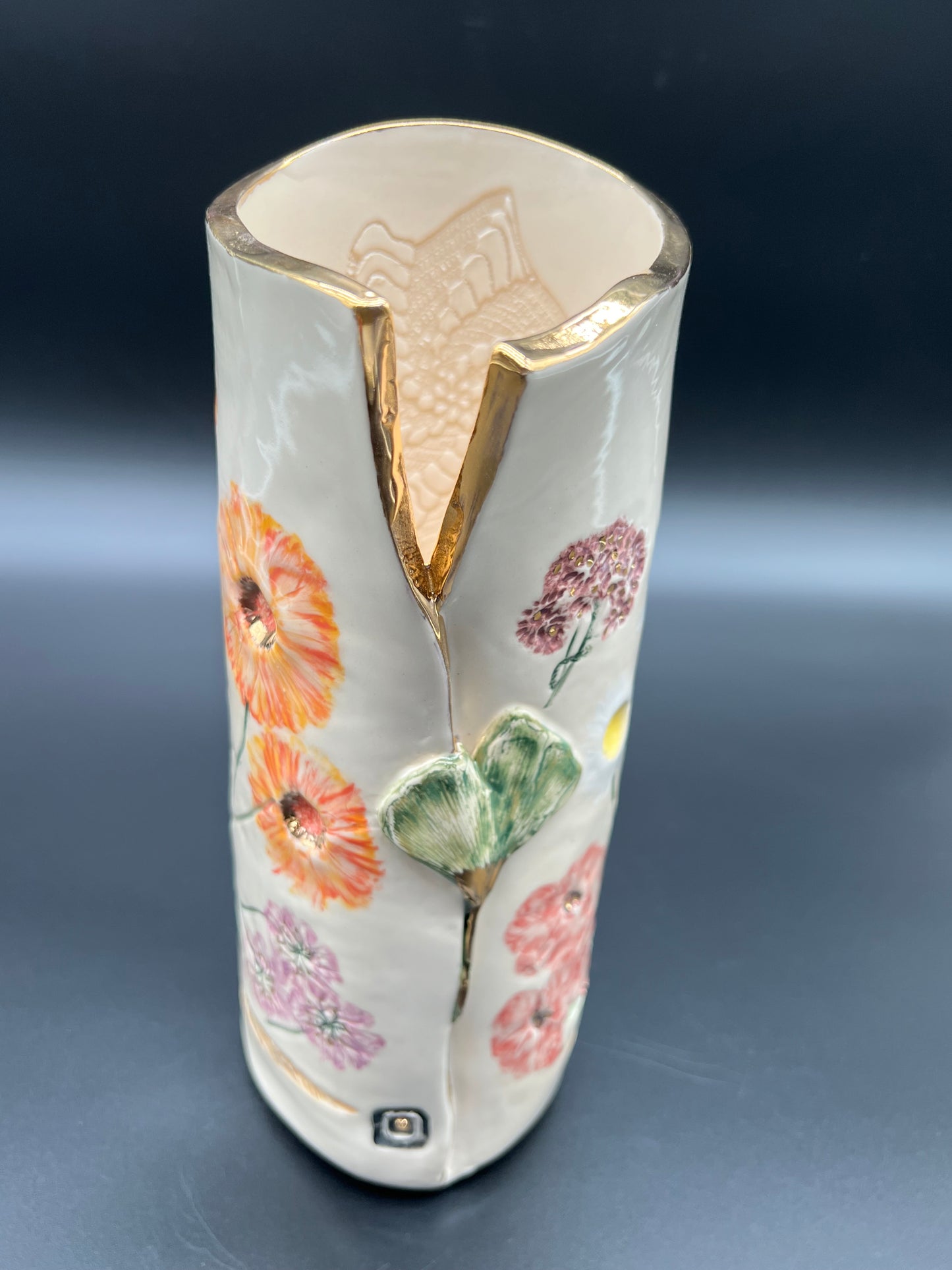 Gingko Gold Wildflower Vase