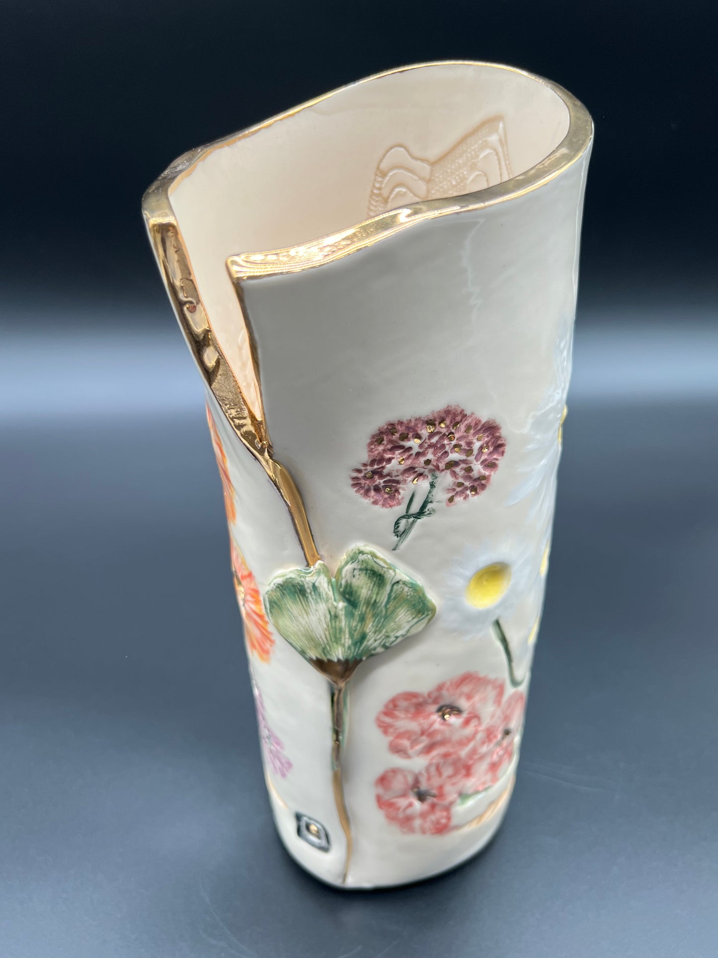 Gingko Gold Wildflower Vase