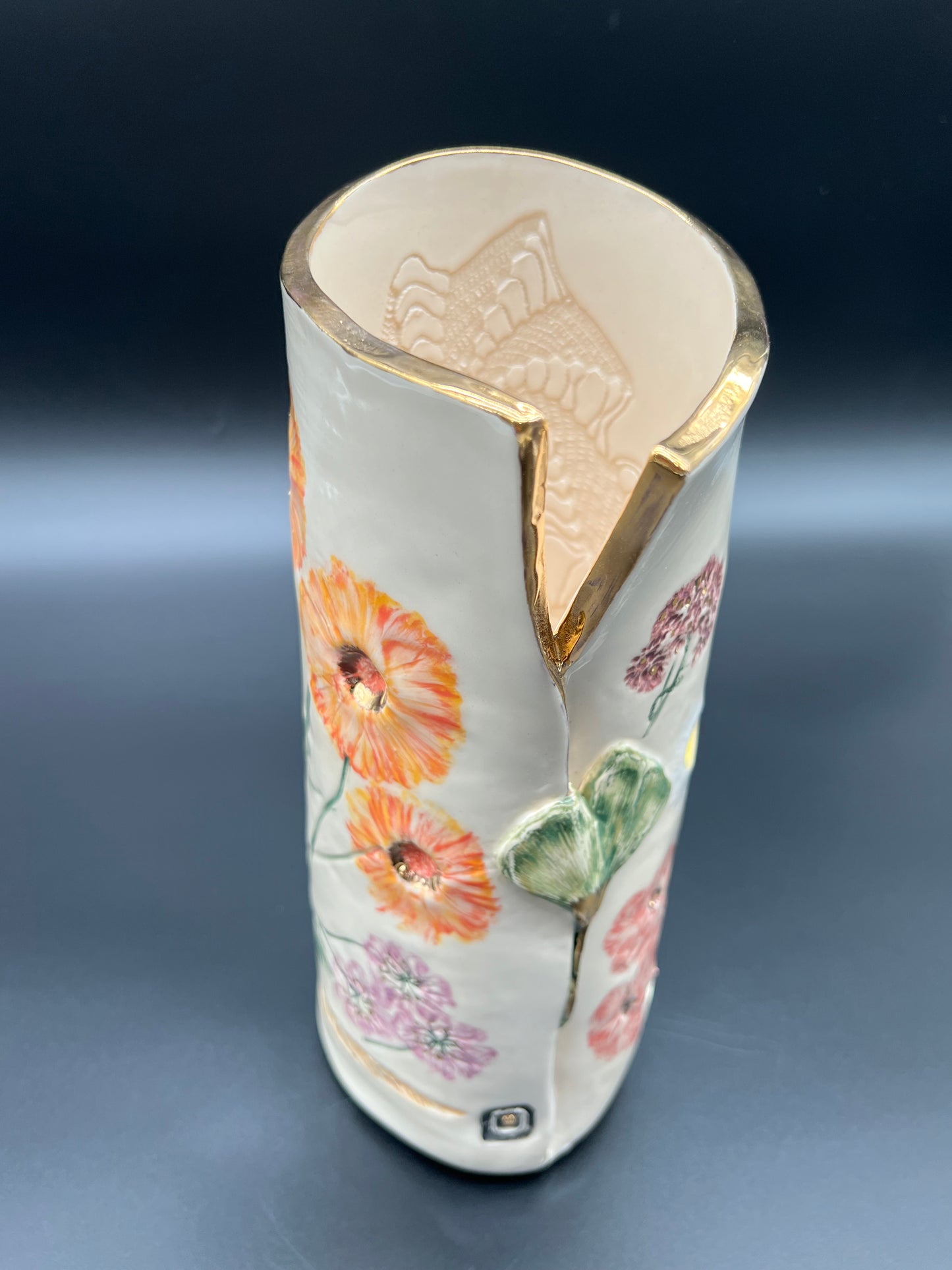 Gingko Gold Wildflower Vase
