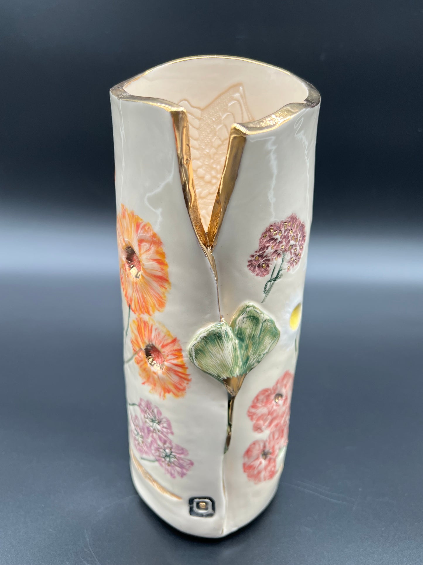 Gingko Gold Wildflower Vase
