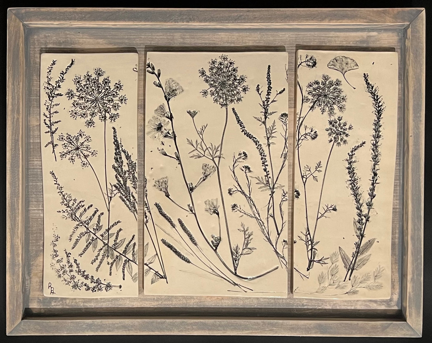 Wildflower Ginkgo Triptych #3
