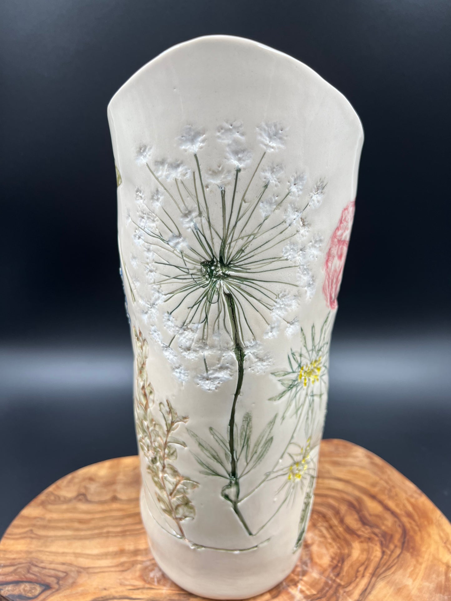 Color floral vase, tall