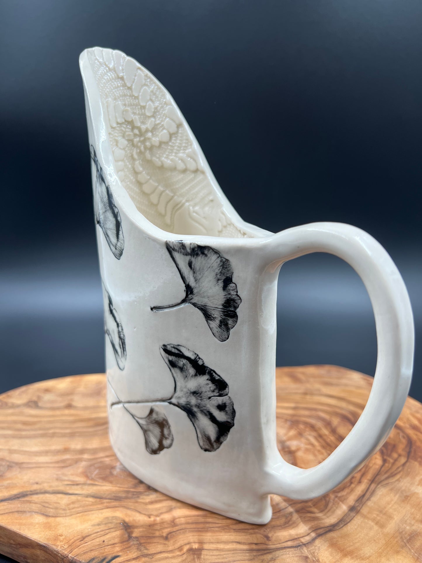 Gingko pitcher, small