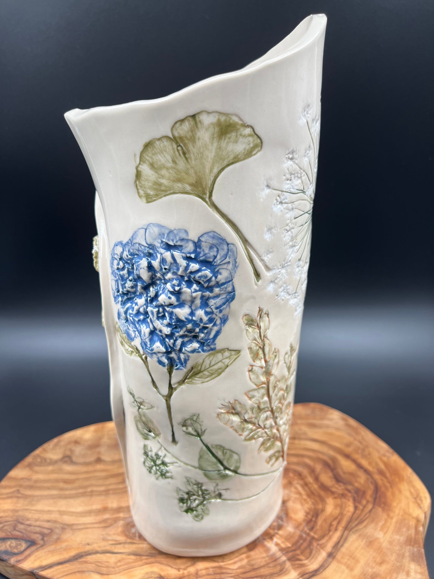 Color floral vase, tall