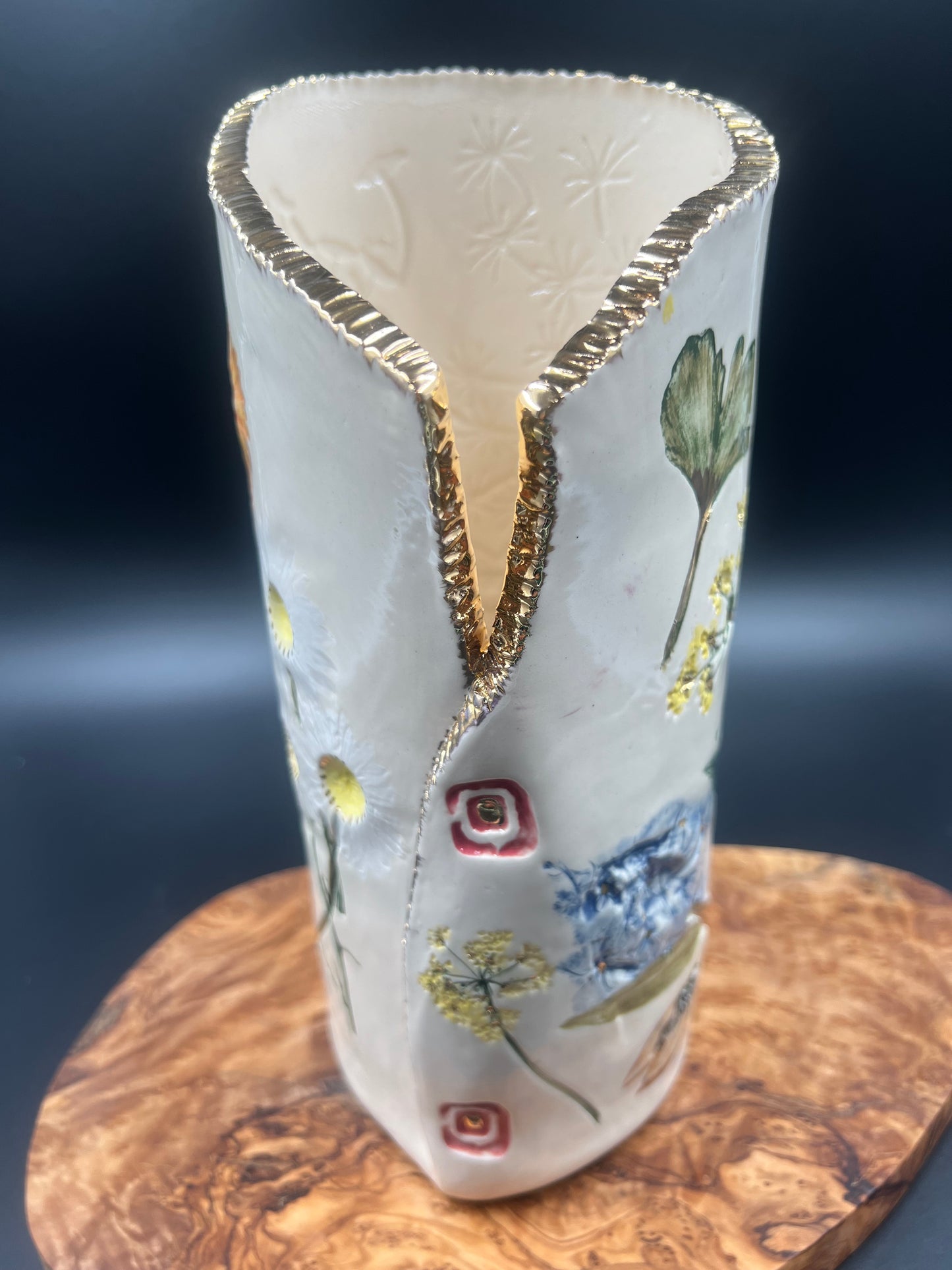 Wildflower and Cicada Vase