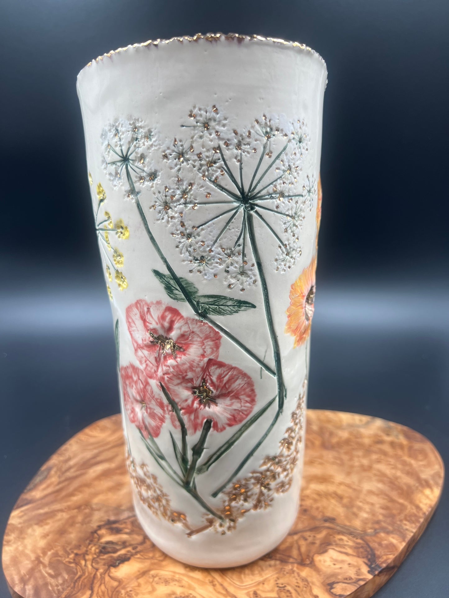 Wildflower and Cicada Vase