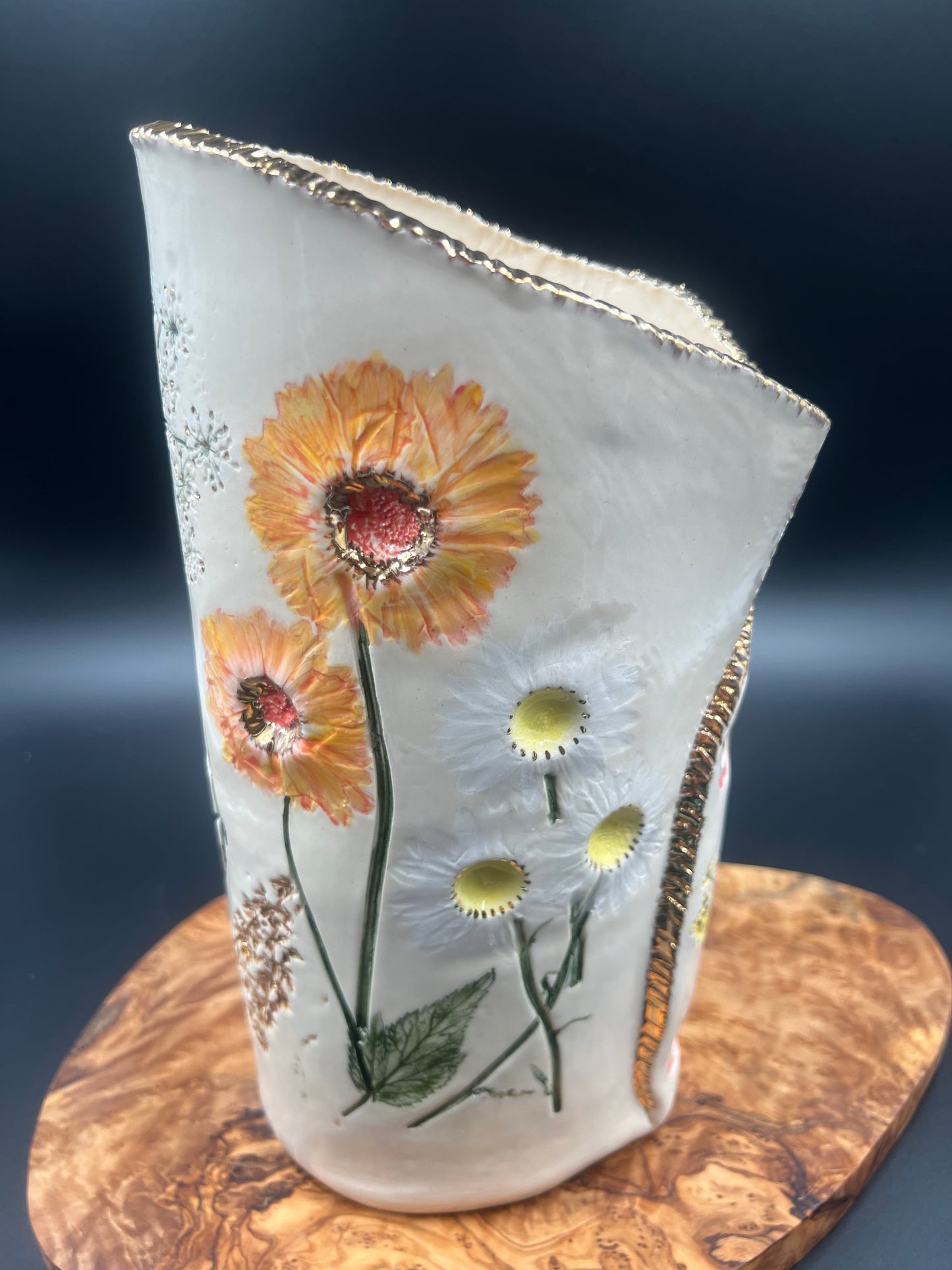 Wildflower and Cicada Vase